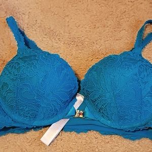 Savagexfenty blue lace bra size 34d